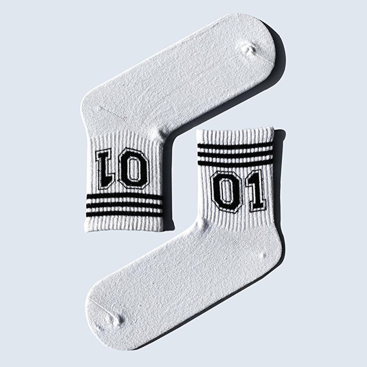 Carnaval Socks 7-Pack Slogan Designed Comfortable Cotton Socks Set for Everyday Wear