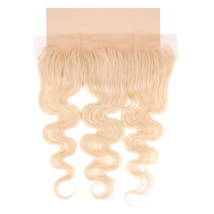 Blonde Body Wave 13x4 Transparent Lace Human Hair Frontal