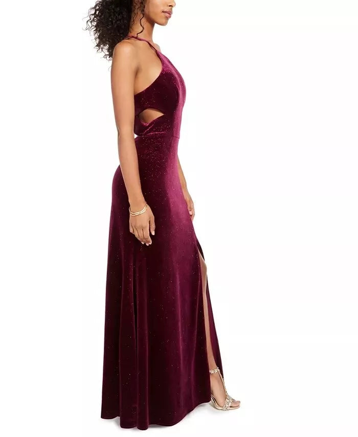 Morgan &amp; Company Juniors Velvet Glitter Gown, Size 0