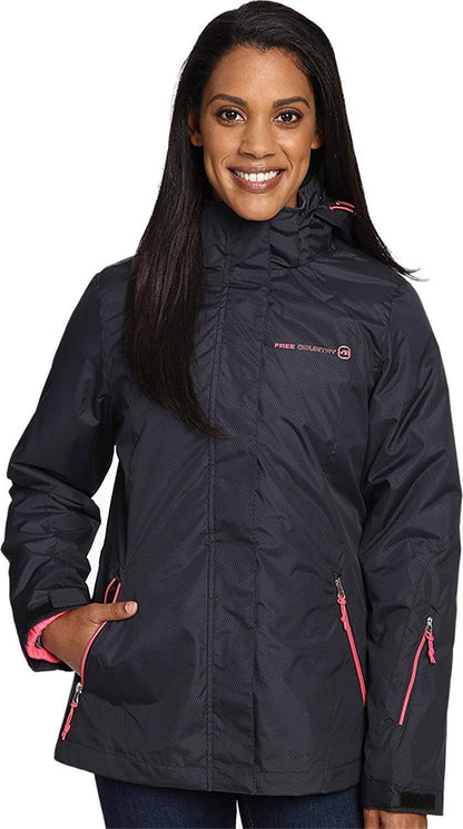 Free Country Womens System Jacket with Lattice Print , Size 1X