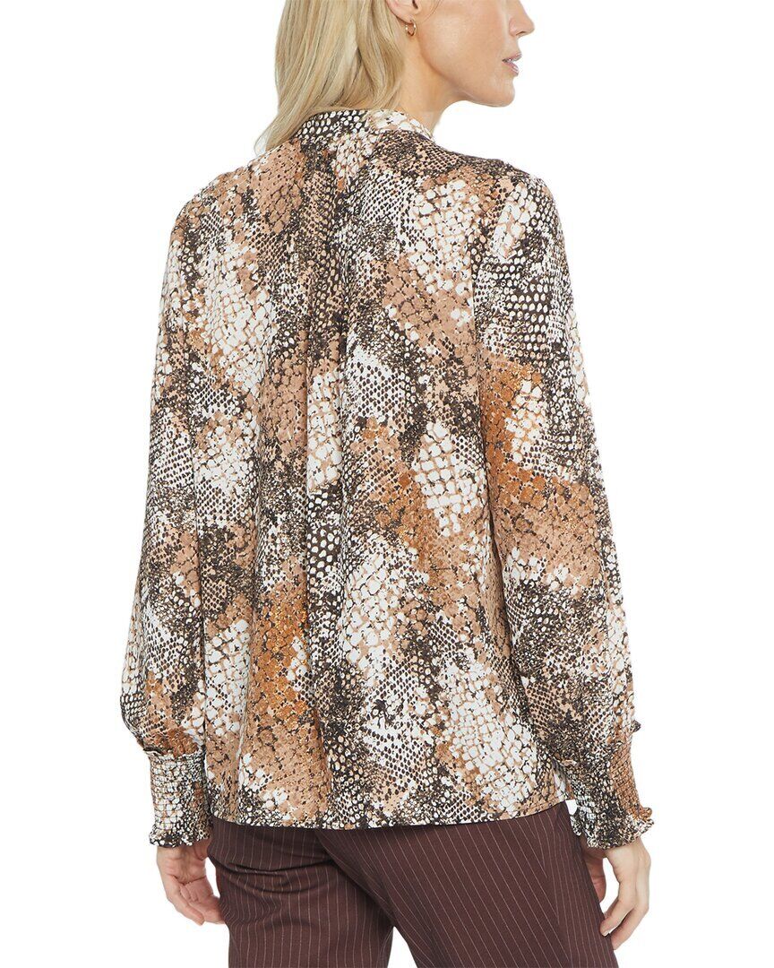 NYDJ Womens Pleated Peasant Blouse, Size XS