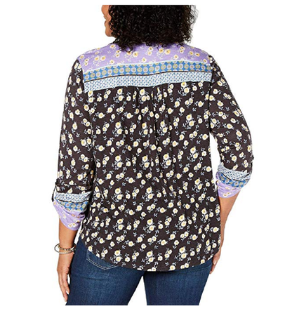 Style &amp; Co. Womens Mixed Button Down Blouse