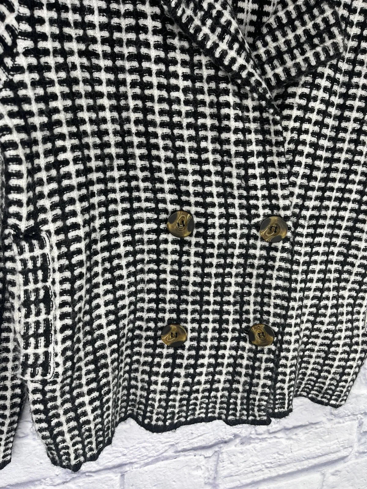 RACHEL ZOE Womens Black White Soft Cardigan, Size Medium