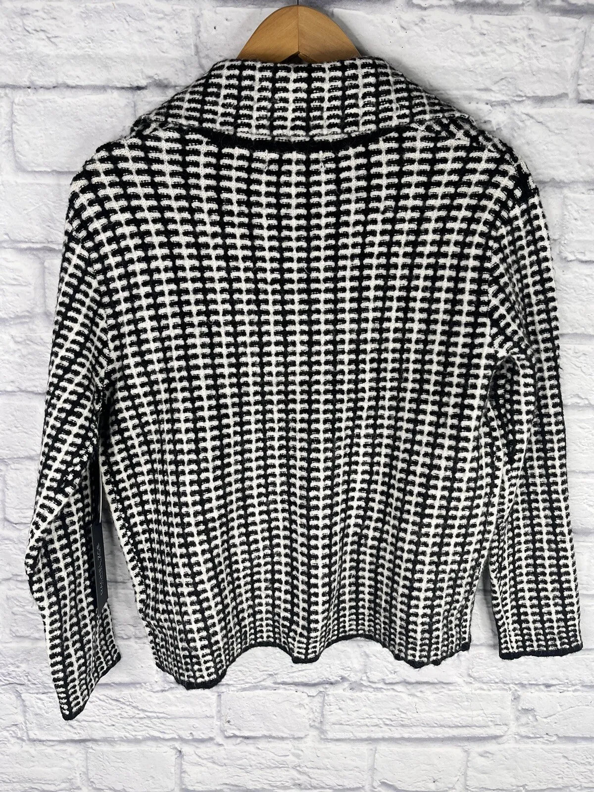 RACHEL ZOE Womens Black White Soft Cardigan, Size Medium