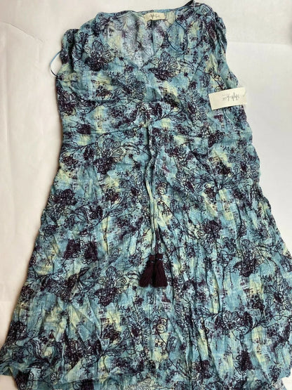 Style &amp; Co Petite Drawstring-Waist Dress, Blue Multi, Size PS