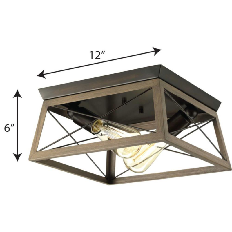 Progress Lighting Briarwood Collection Two-light Flush Mount