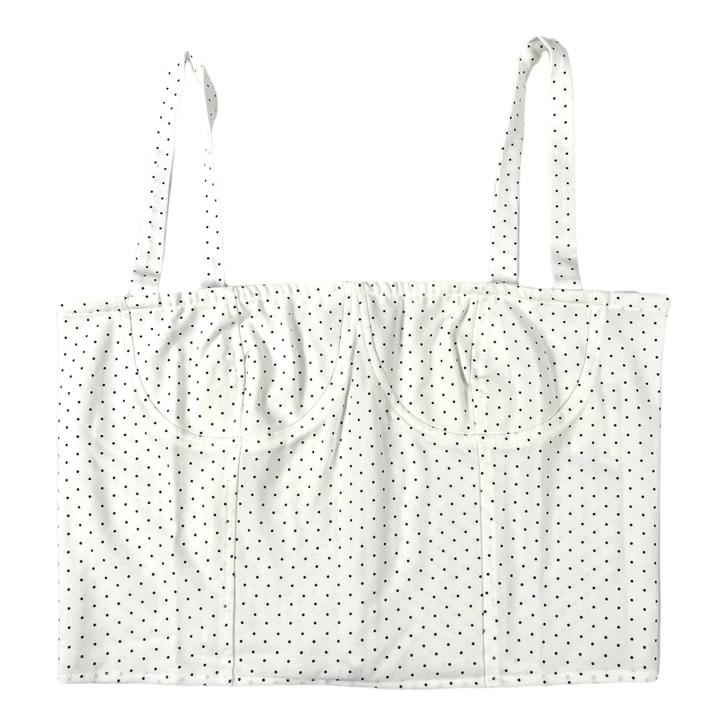 Danielle Bernstein Dot Cropped Tank Top, Size 8