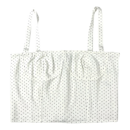 Danielle Bernstein Dot Cropped Tank Top, Size 8