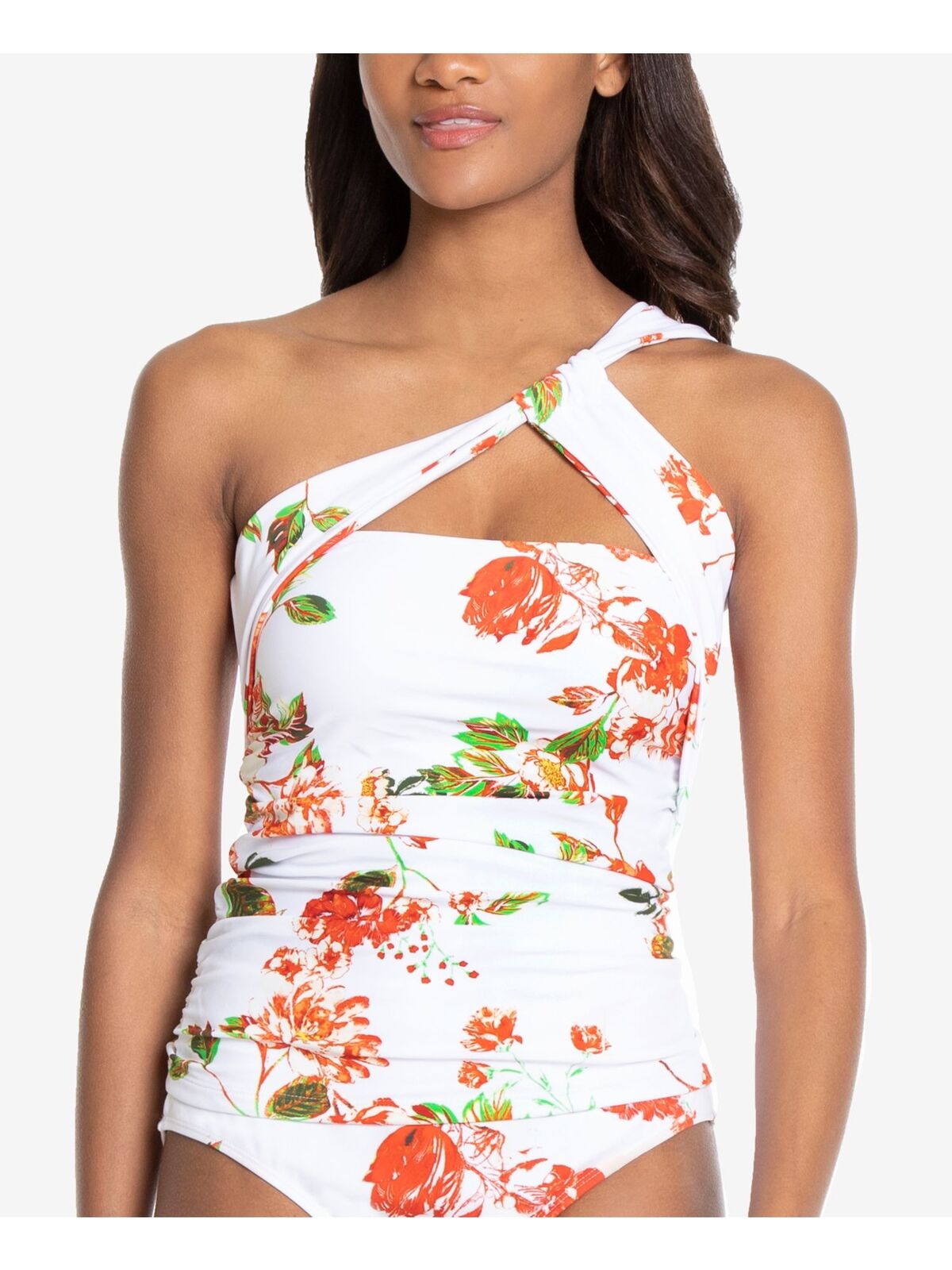 Rachel Rachel Roy Women One-Shoulder Floral-Print Tankini Top, Size XS