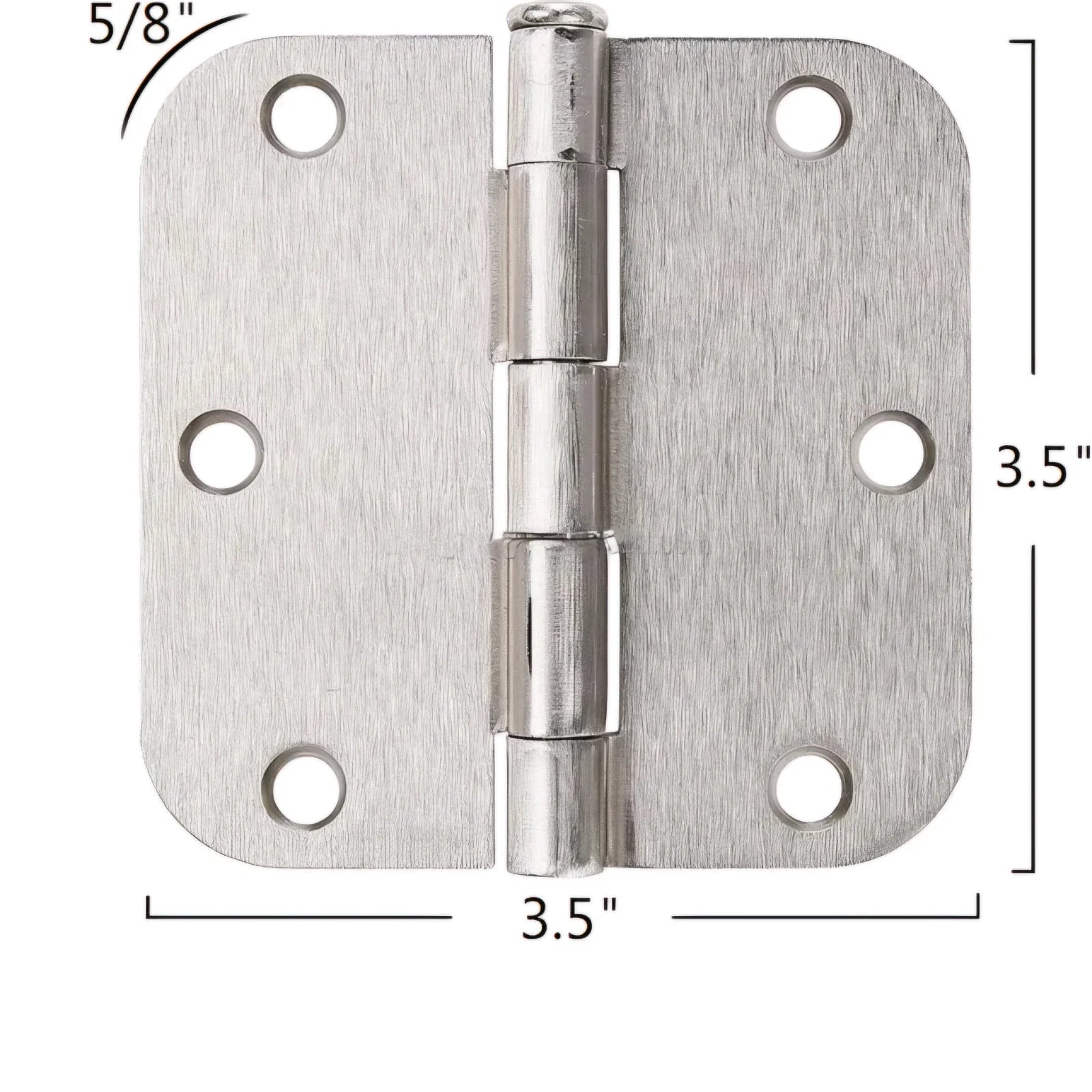 Imperial Hardware 3.5 in. X 3.5 in. Plain Bearing Steel Radius Hinge (2 Sets)