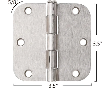Imperial Hardware 3.5 in. X 3.5 in. Plain Bearing Steel Radius Hinge (2 Sets)