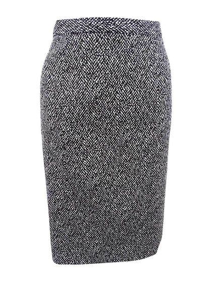 Kasper Womens Jacquard Slim Pencil Skirt, Size 10
