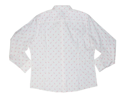 Bar III Mens Slim-Fit Stretch Flamingo Knit Dress Shirt, Size XL