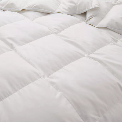 Unikome Oversize Lightweight White Down Blanket with Satin Trim, Full - White