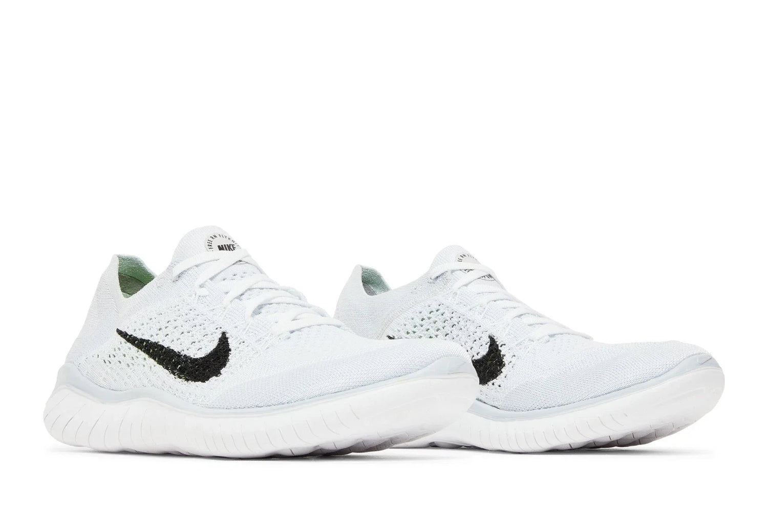 Nike Free RN Flyknit 2018 Running Shoes - White/Platinum