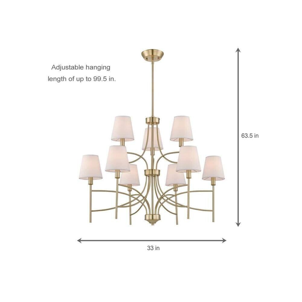 World Imports Millau Collection 5-Light Satin Gold Chandelier