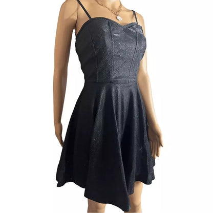 Wow Couture Womens Sweet Heart Fit and Flare Textured with Lurex Dress,Small