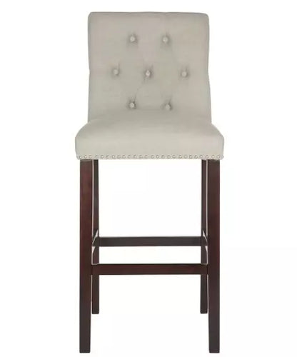 Safavieh 31.5 -Inch Norah Light Grey Barstool (Set of 2) ? Light Grey 19 x 20