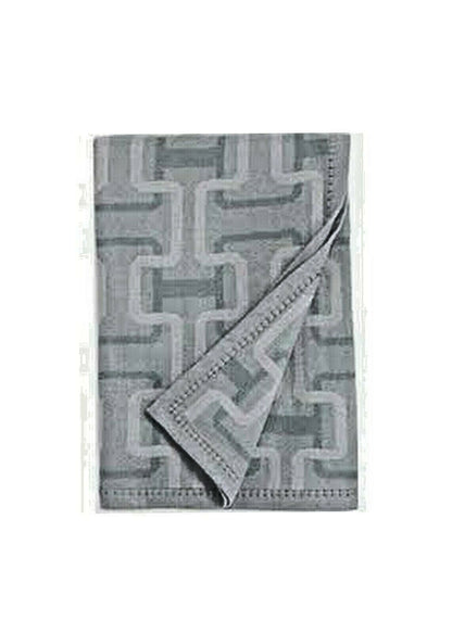 Hudson Park Collection Lambswool/Cashmere Interlocking Jacquard Throw