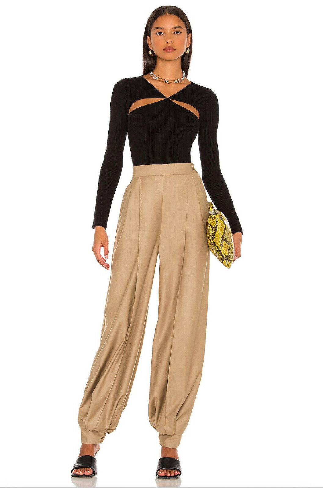 Line &amp; Dot Halo Cutout Sweater