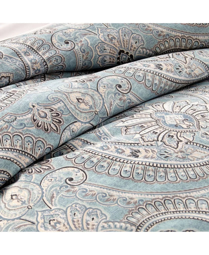 Southshore Fine Linens Melody 3-Piece Aqua Paisley Comforter Set Full