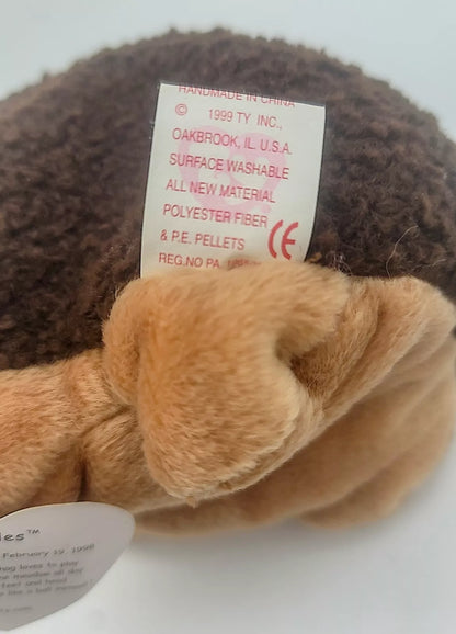 Ty Beanie Babies Prickles the Hedgehog Mint With Tag Errors Ultra Rare