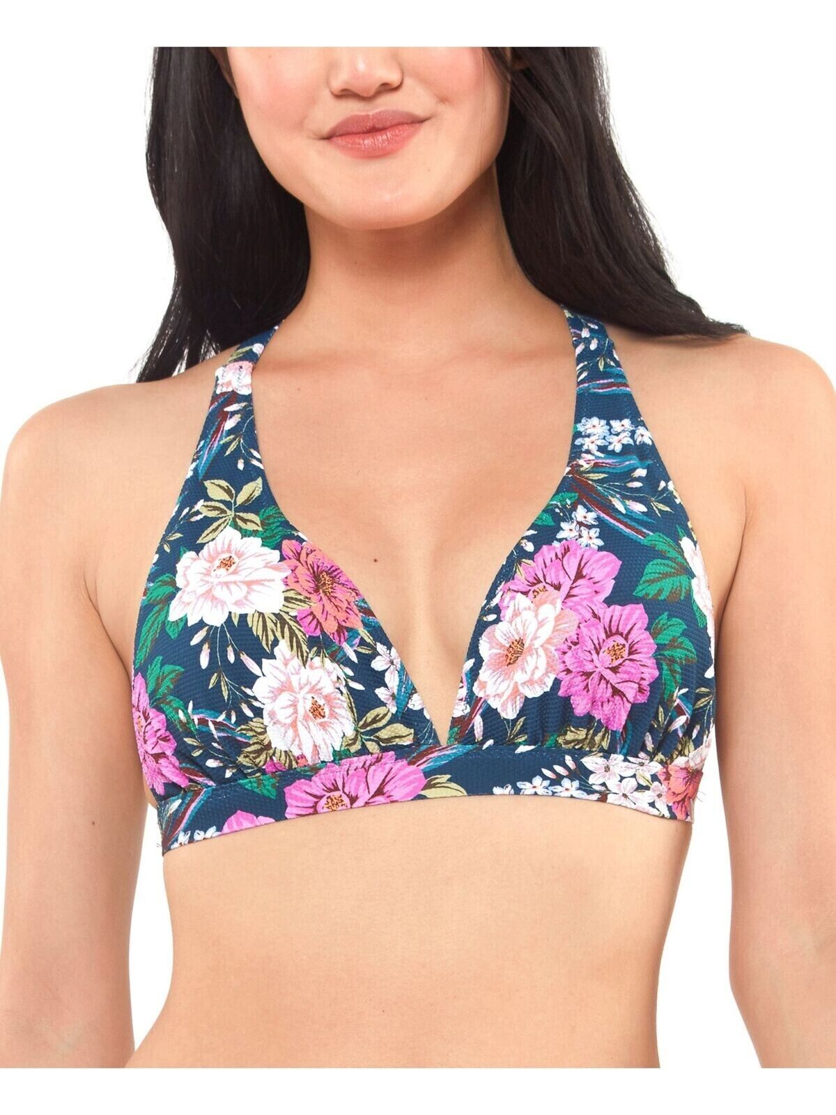 Jessica Simpson Gardenia Paradise Bikini Top, Size Small