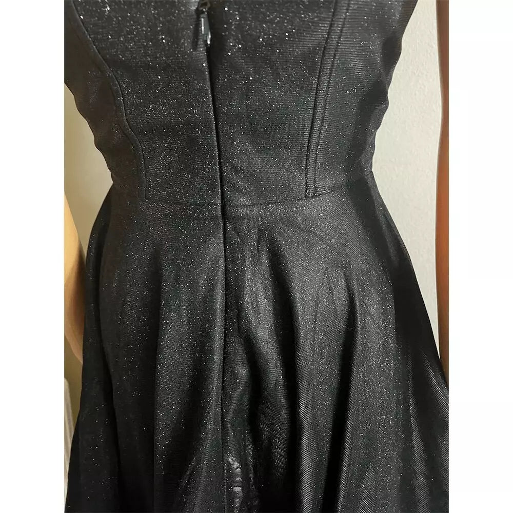 Wow Couture Womens Sweet Heart Fit and Flare Textured with Lurex Dress,Small