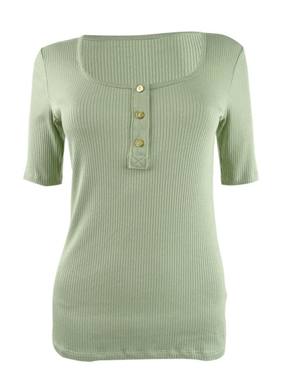 Lauren Ralph Lauren Elbow-Sleeve Henley Top