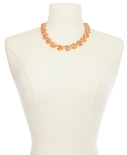 Inc Gold-Tone Pave Flower Strand Necklace, 17 + 3 Extender