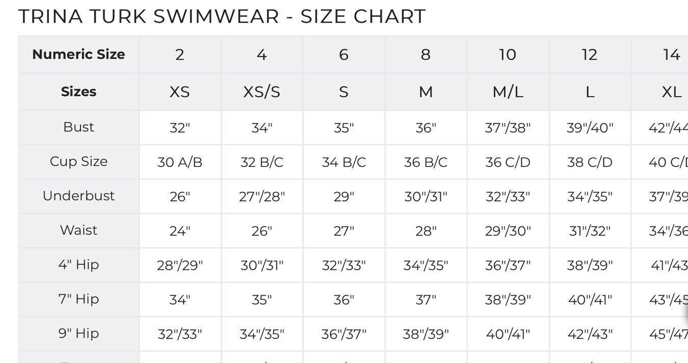 Trina Turk Sevilla Tankini Top, Size 4