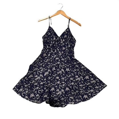 Sequin Hearts Juniors Lace Fit &amp; Flare Dress, Size 0