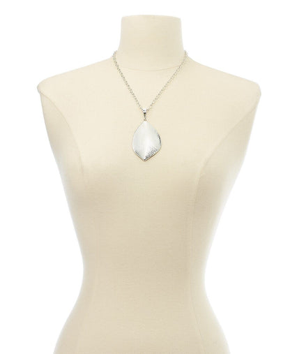 Charter Club Silver-Sculptural Disc Pendant Necklace