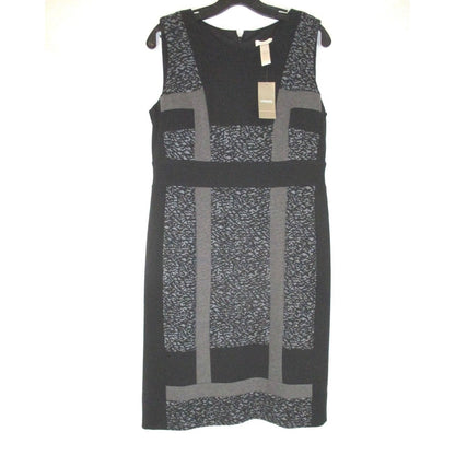 Chicos Ponte Pieced Jacquard Jessa Sheath Dress, Size L/14