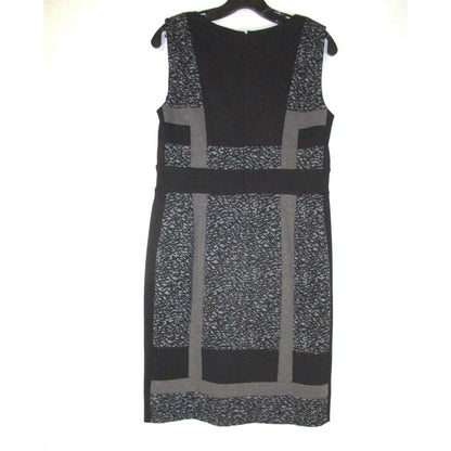 Chicos Ponte Pieced Jacquard Jessa Sheath Dress, Size L/14