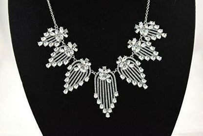 I.N.C. INC International Concepts Silver-Tone Crystal Statement Necklace, 17 +