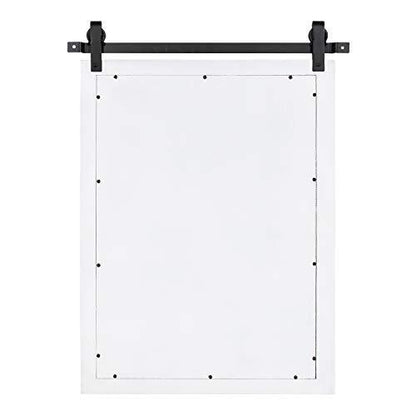 Kate and Laurel Cates Classic Rectangle Framed White Wall Mirror, 24x18