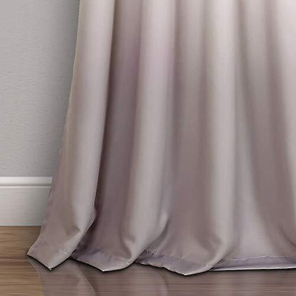 Lush Decor Window Curtains 52x84 - Yellow &amp; Gray Ombre Fiesta Room Darkening