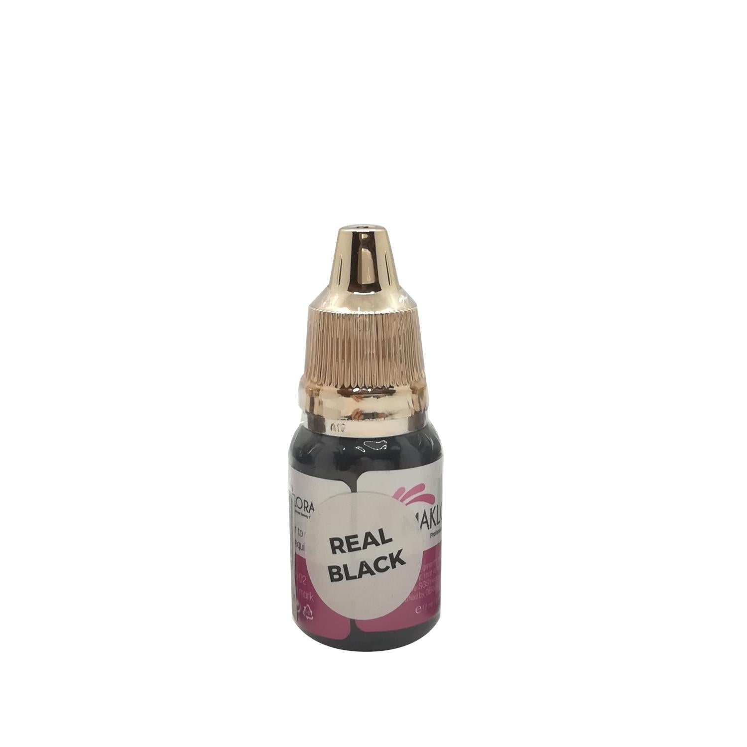 Maklora Permanent Makeup Dye MKL-01 Real Black 12 ml - Long-Lasting Cosmetic Pigment for Professionals