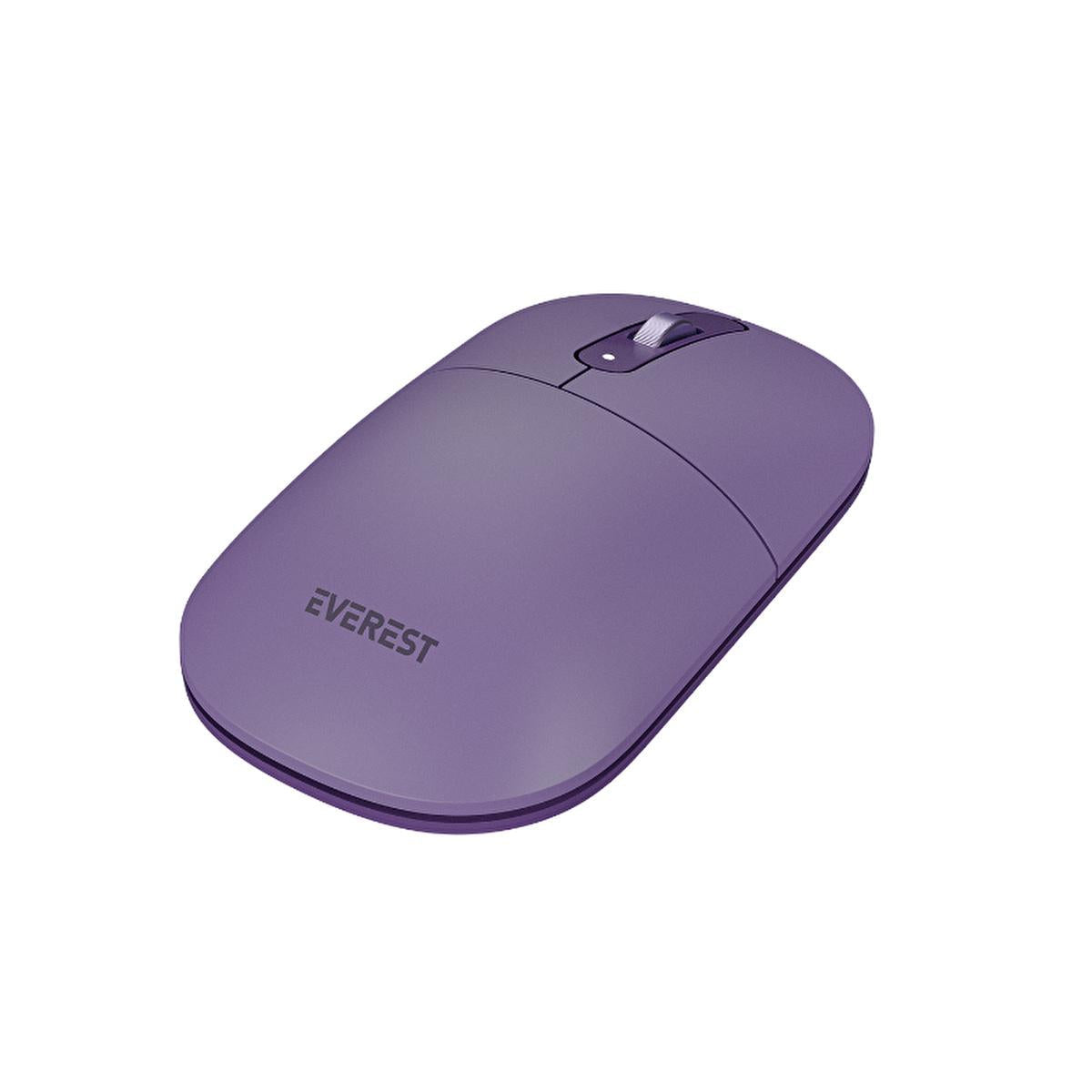 Everest Silent Click Wireless Mouse: 2.4Ghz Cordless USB Optical Ambidextrous Mouse for PC, Laptop - Effortless Control &amp; Quiet Operation