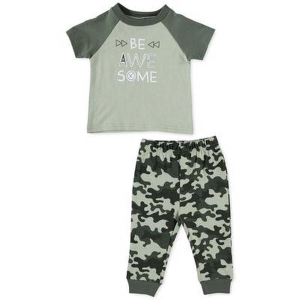 Chickpea Baby Boys 2-PC. Top &amp; Printed Jogger Pants Set