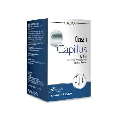 Orzax Ocean Capillus Men: Hair Growth Supplement - Block DHT, Support Thicker, Stronger Hair with Biotin, Saw Palmetto, &amp; Zinc