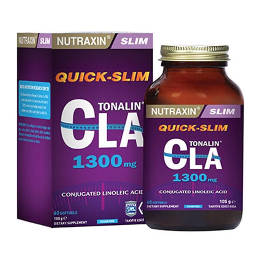 Nutraxin Tonalin CLA 1300mg: Max Strength Conjugated Linoleic Acid Supplement for Weight Management &amp; Fat Loss - Allergen-Free, 60 Softgels