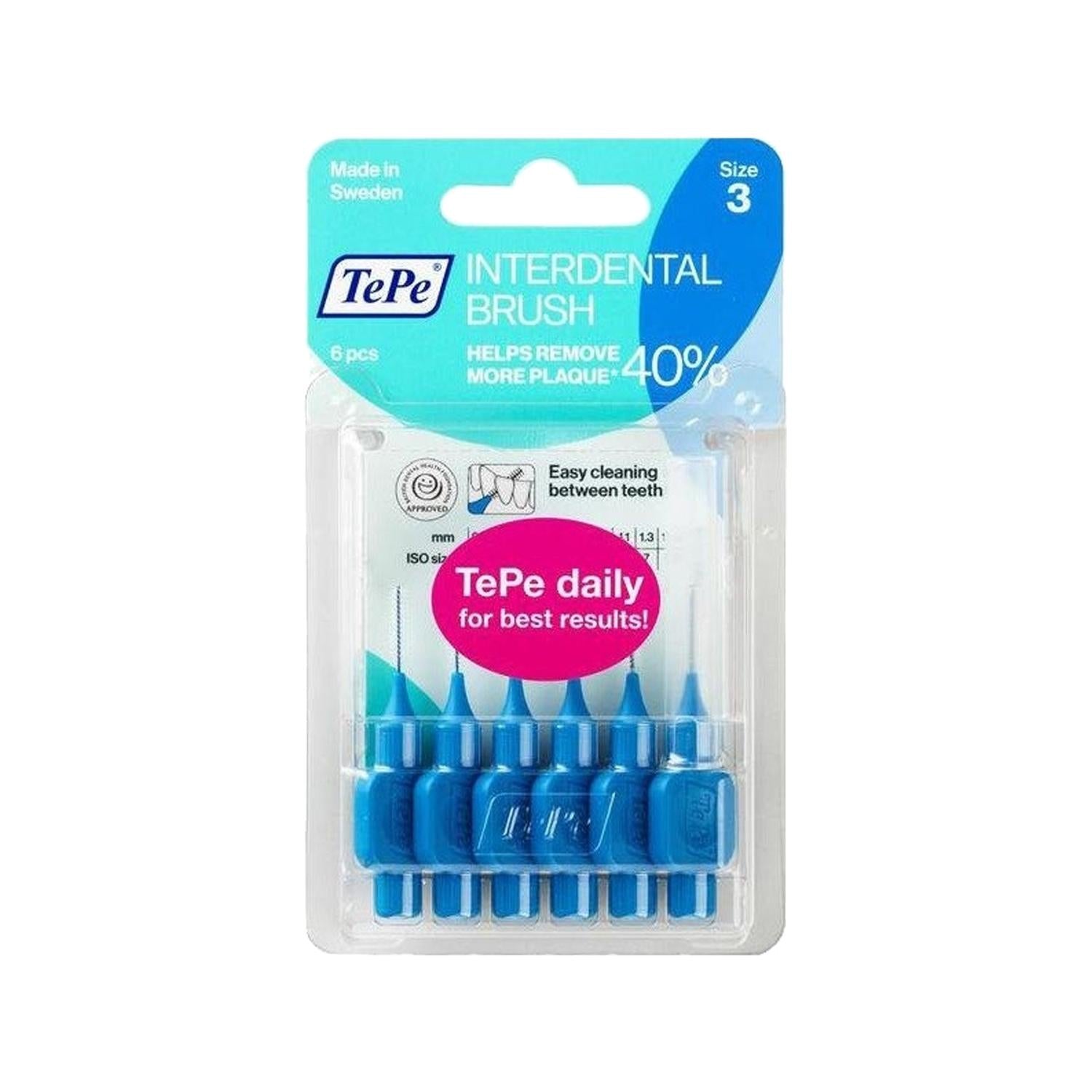 Tepe 0.6 mm Interdental Brush Set of 6 - Effective Oral Hygiene for Tight Teeth Spacing