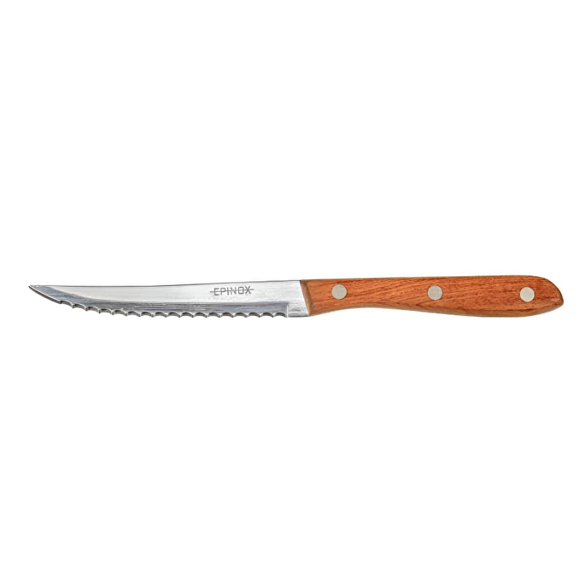 Lia Steak Knife with Wooden Handle - Ergonomic Design, High Durability &amp; Hygienic Surface