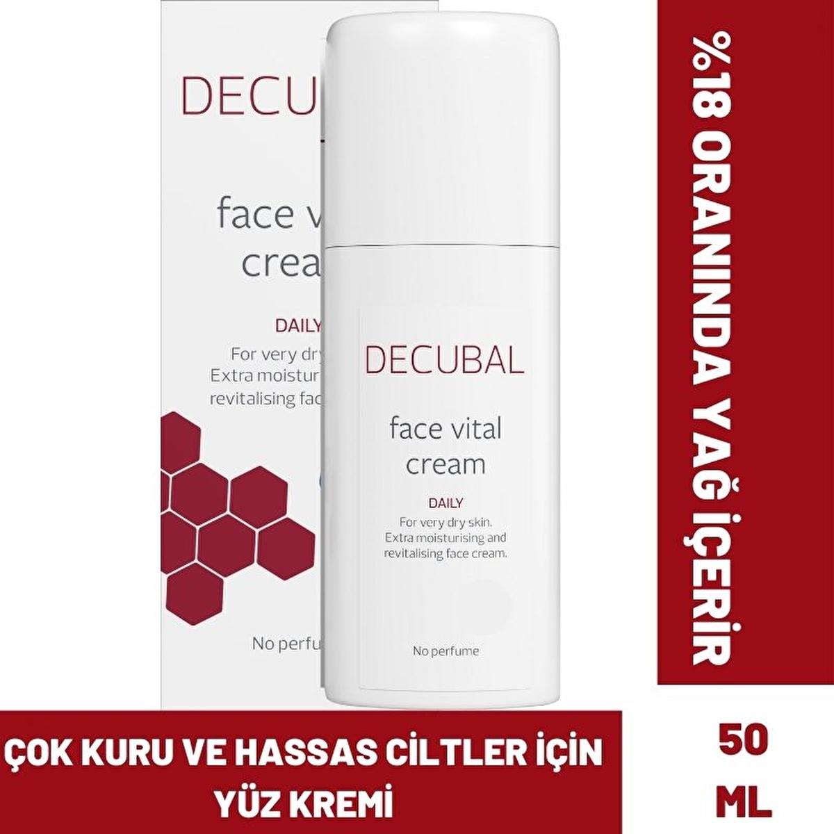 Decubal Moisturizing Face Cream for Dry &amp; Sensitive Skin - Fragrance-Free, Natural Ingredients - 1.69 fl oz