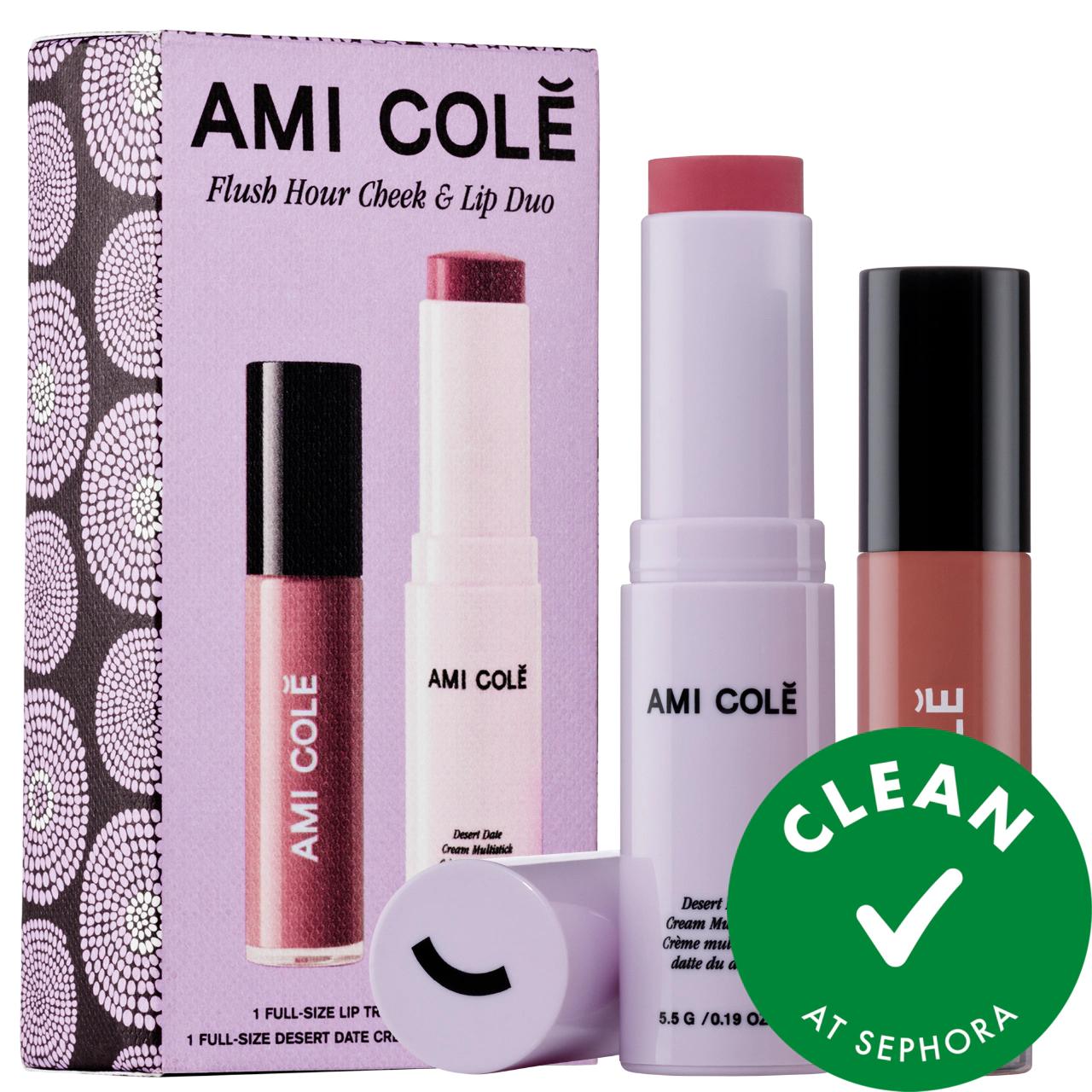 Flush Hour Cream Blush &amp; Lip Oil Set - Natural Makeup for Hydrating Cheeks &amp; Lips, Cruelty-Free, Multi-Purpose Cosmetic Products
