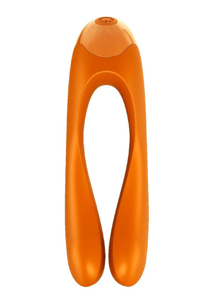 Satisfyer Candy Cane Rechargeable Orange Silicone Finger Vibrator