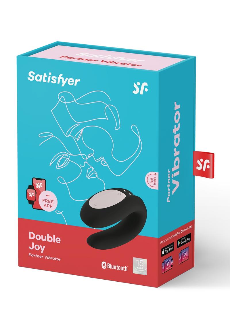 Satisfyer Double Joy Rechargeable Silicone Bluetooth Partner Vibrator