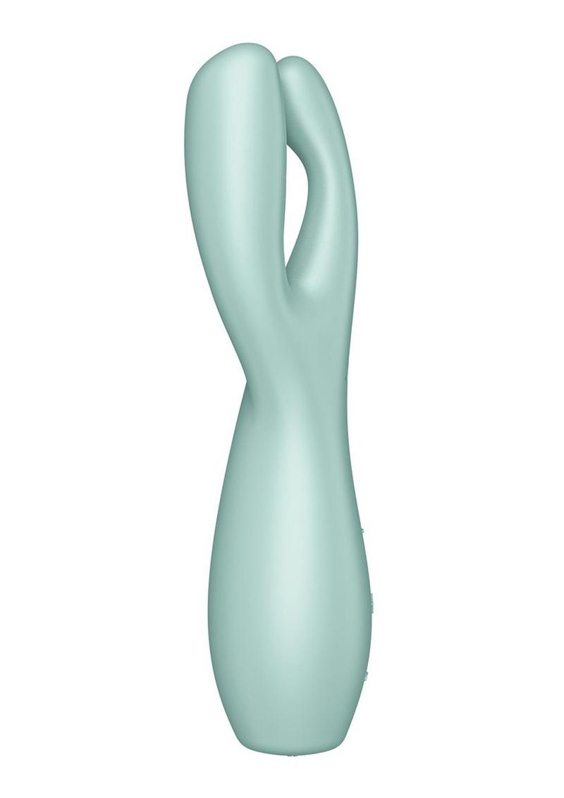 Satisfyer Threesome Rechargeable Silicone Vibrator with Dual Stimulation